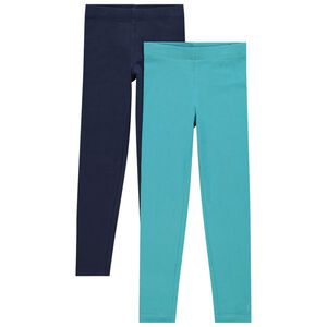 Σετ από 2 μονόχρωμα κολάν με εκτύπωση λογότυπου 