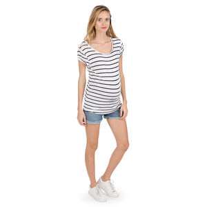 T-shirt κοντομάνικο εγκυμοσύνης με φαντεζί σχέδιο 