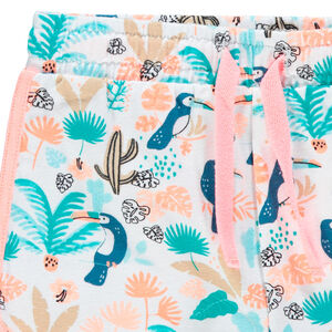 Σορτς βαμβακερό με φαντεζί σχέδιο για bebe κορίτσι 