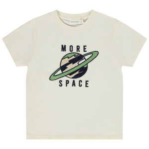 Κοντομάνικο μπλουζάκι με κεντημένο patch πλανήτη για αγόρι 