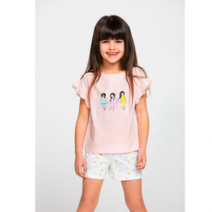 Pyjama t-shirt + short pour fille Main Pyjama t-shirt + short pour fille