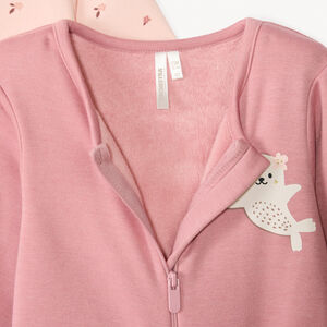 Σετ 2 φαντεζί dors-bien από jersey contrecollé sherpa για μωρό κορίτσι 