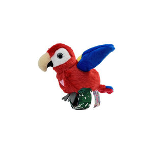 Λούτρινο Ζωάκι με Λουράκι Slap Band - 4 Σχέδια - Πτηνό Κόκκινος Παπαγάλος Happy Yappers  