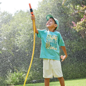 T-shirt με κοντά μανίκια με τροπικό φανταχτερό σχέδιο για αγόρι 