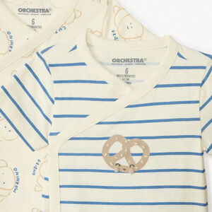 Σετ 3 κοντομάνικων φορμών με σχέδιο μισοφέγγαρου για μωρά αγόρια (διαφορετικά ανοίγματα ανάλογα με την ηλικία) 