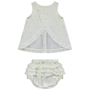 Σετ 2 τμχ. αμάνικο μπλουζάκι και bloomer με σχέδιο για bebe κορίτσι 