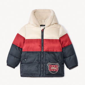 Doudoune matelassée effet color block doublée sherpa pour bébé garçon  Main Doudoune matelassée effet color block doublée sherpa pour bébé garçon