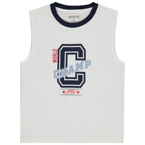 Αμάνικο μπλουζάκι από jersey με φαντεζί σχέδιο για αγόρι 