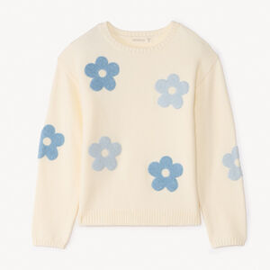 Πουλόβερ με 3D λουλούδια για κορίτσι 
