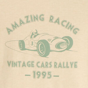 T-shirt à manches longues avec imprimé automobile pour garçon 