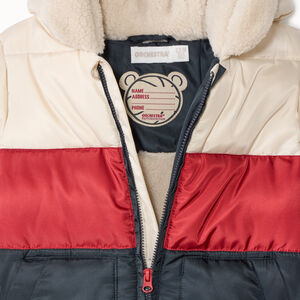 Μπουφάν με επένδυση πάνινο effet color block με sherpa για bebe αγόρι 