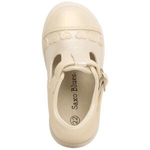 Σαλομέ με εφέ δέρματος με παστέλ καρδιές για μωρό κορίτσι 