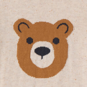 Πλεκτό πουλόβερ με μακριά μανίκια και αρκουδάκι για αγόρι 