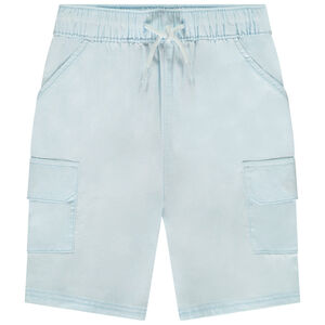 Βερμούδα μονόχρωμη με τσέπες τύπου cargo για μωρό αγόρι  Main Βερμούδα μονόχρωμη με τσέπες τύπου cargo για μωρό αγόρι