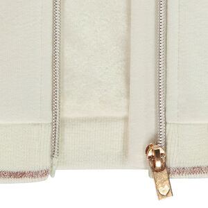 Ζακέτα μακρυμάνικη από φούτερ με τσέπες καρδιά για μωρό κορίτσι 