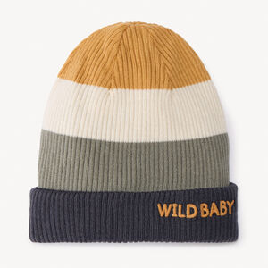 Bonnet côtelé effet color block pour bébé garçon 
