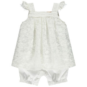 Συνδυασμός γιορτής κεντημένος effet 2 σε 1 για bebe κορίτσι 