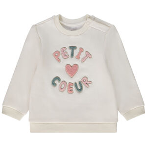 Φούτερ molleton με patchs bouclettes για bebe κορίτσι 