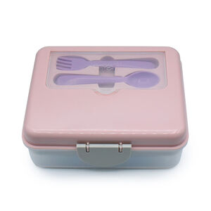 Bento Box Με Χωρίσματα 2 Επιπέδων Pink/Purple Melii 