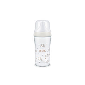 Μπιμπερό Perfect Match Γυάλινο 230ml (Σιλικ.) Temp.Control Rainbow Nuk  