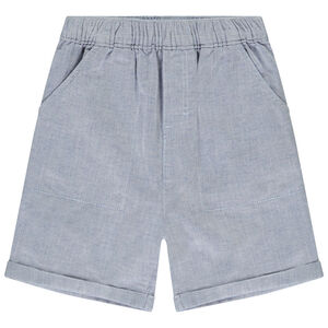 Βερμούδα από ποπλίνα με εφέ chiné για bebe αγόρι 