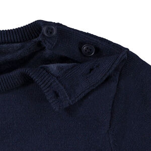 Πουλόβερ βελουτέ Christmas T-Rex για bebe αγόρι 