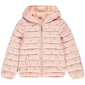 Μπουφάν πλεκτό με σχέδιο καρδιές για κορίτσι 