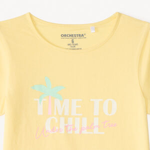 Σετ 4 κοντομάνικων φαντεζί μπλουζών για κορίτσι 