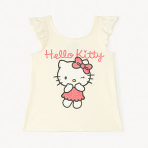 Αμάνικο μπλουζάκι με βολάν Hello Kitty για κορίτσι μωρό 