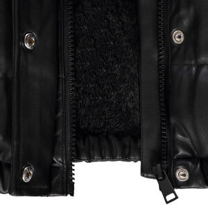 Γιλέκο χωρίς μανίκια από συνθετικό δέρμα με επένδυση από sherpa για κορίτσι 