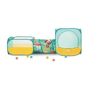 Κύβος-Πάρκο Pop-Up Με Τούνελ Και 30 Μπαλάκια Ζούγκλα Ludi 