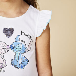 Ρόμπα effet 2-σε-1 print Stitch & Angel Disney για κορίτσι 