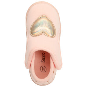 Chaussons bottillons à scratchs motif coeurs pour bébé fille 