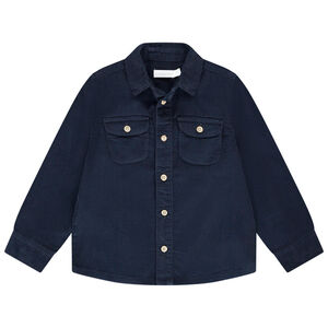 Chemise manches longues en velours avec double poches pour garçon Main Chemise manches longues en velours avec double poches pour garçon