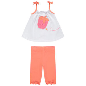 Τουνίκ με σχέδιο φράουλα και κολάν κοντό 