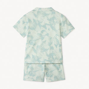 Σετ 2 τεμαχίων πουκάμισο + bermuda σε χαβάητικο στυλ για αγόρι 