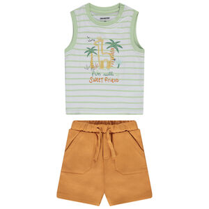 Σετ 2 τμχ. print καμηλοπάρδαλη για bebe αγόρι 