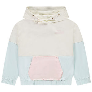 Sweat molleton oversize effet color block à capuche pour fille 