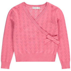 Gilet cache-coeur en tricot pour fille Main Gilet cache-coeur en tricot pour fille