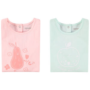 Lot de 2 pyjamas 2 pièces en jersey pour bébé fille 