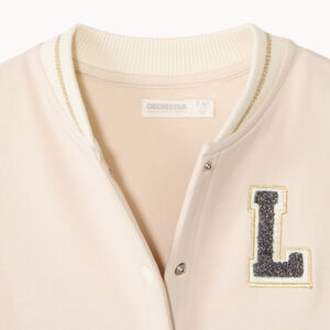 Ζακέτα μακρυμάνικη teddy με κέντημα για κορίτσι 