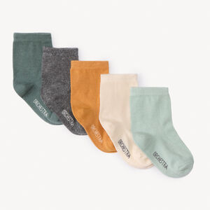 Lot de 5 paires de chaussettes normales unis pour bébé garçon 