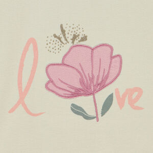 T-shirt κοντομάνικο σε σχήμα κουτιού με φιόγκο για κορίτσι 