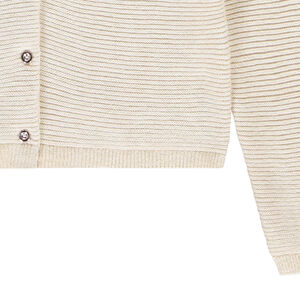 Ζακέτα από πλεκτό φαντασίας με lurex για κορίτσι 