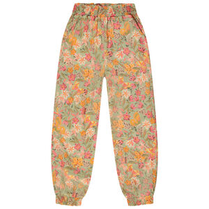Παντελόνι φαρδύ με smocks και floral σχέδιο για κορίτσι  Main Παντελόνι φαρδύ με smocks και floral σχέδιο για κορίτσι