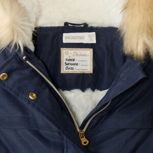 Αδιάβροχο parka με κουκούλα και αφαιρούμενη ψεύτικη γούνα για κορίτσι 