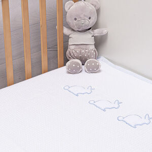 Πικέ κουβέρτα 100*150 RABBIT BLUE  