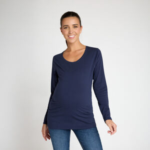 Μπλούζα μακρυμάνικη εγκυμοσύνης μονόχρωμη 