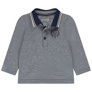 Πολό μακρυμάνικο πλεκτό με φαντεζί τύπωμα για bebe αγόρι 