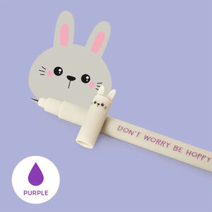 Στυλό Gel Rabbit με Μωβ Μελάνι που Σβήνει  